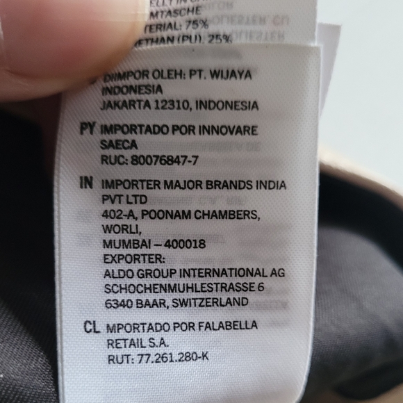 Aldo Chain Strap Handbag Cream Color With Beads - Picture 16 of 16